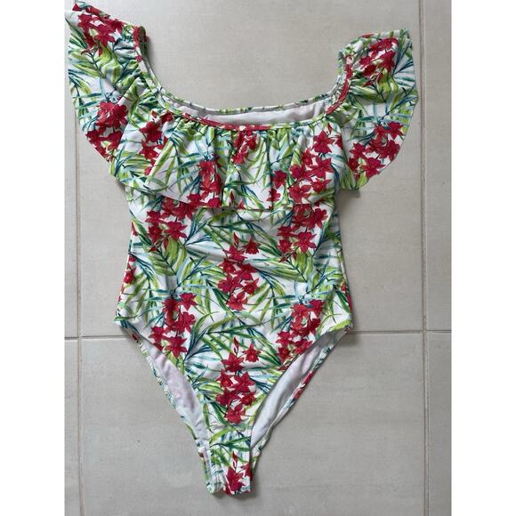 Cabana Del Sol Swim One Piece Swimsuit Multicolor Floral Swimwear - Picture 1 of 11